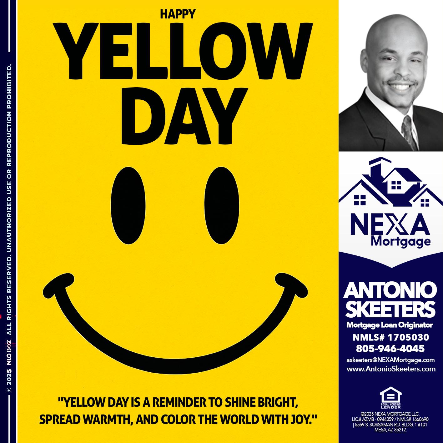 YELLOW DAY - Antonio Skeeters -Loan Officer
