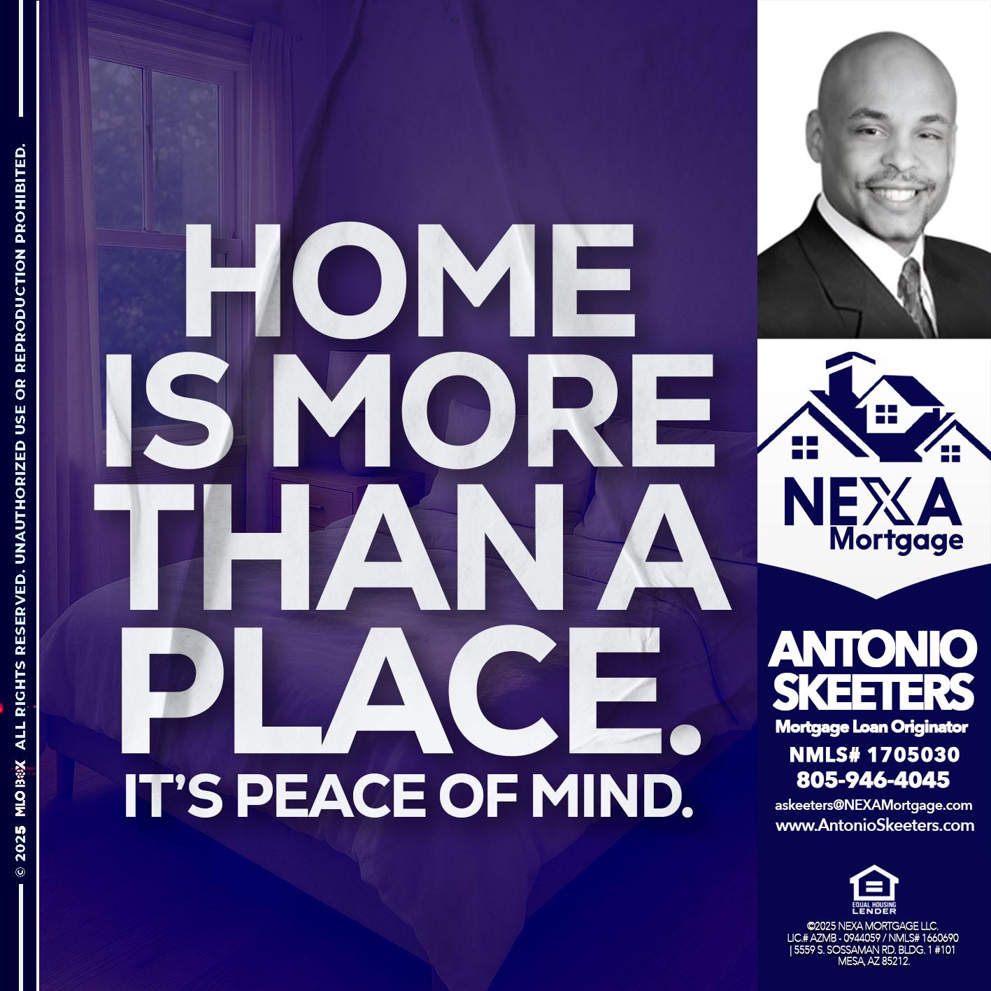 HOME IS MORE - Antonio Skeeters -Loan Officer