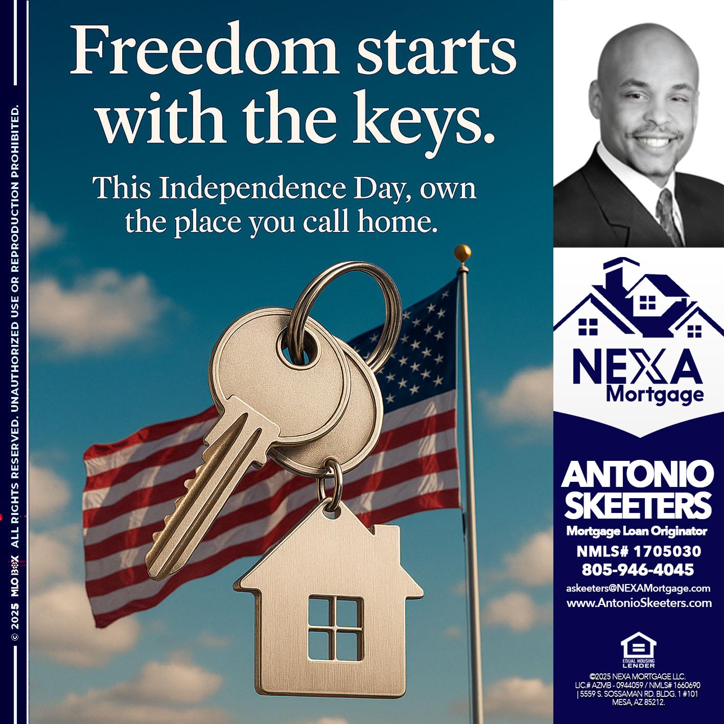 FREEDOM STARTS - Antonio Skeeters -Loan Officer