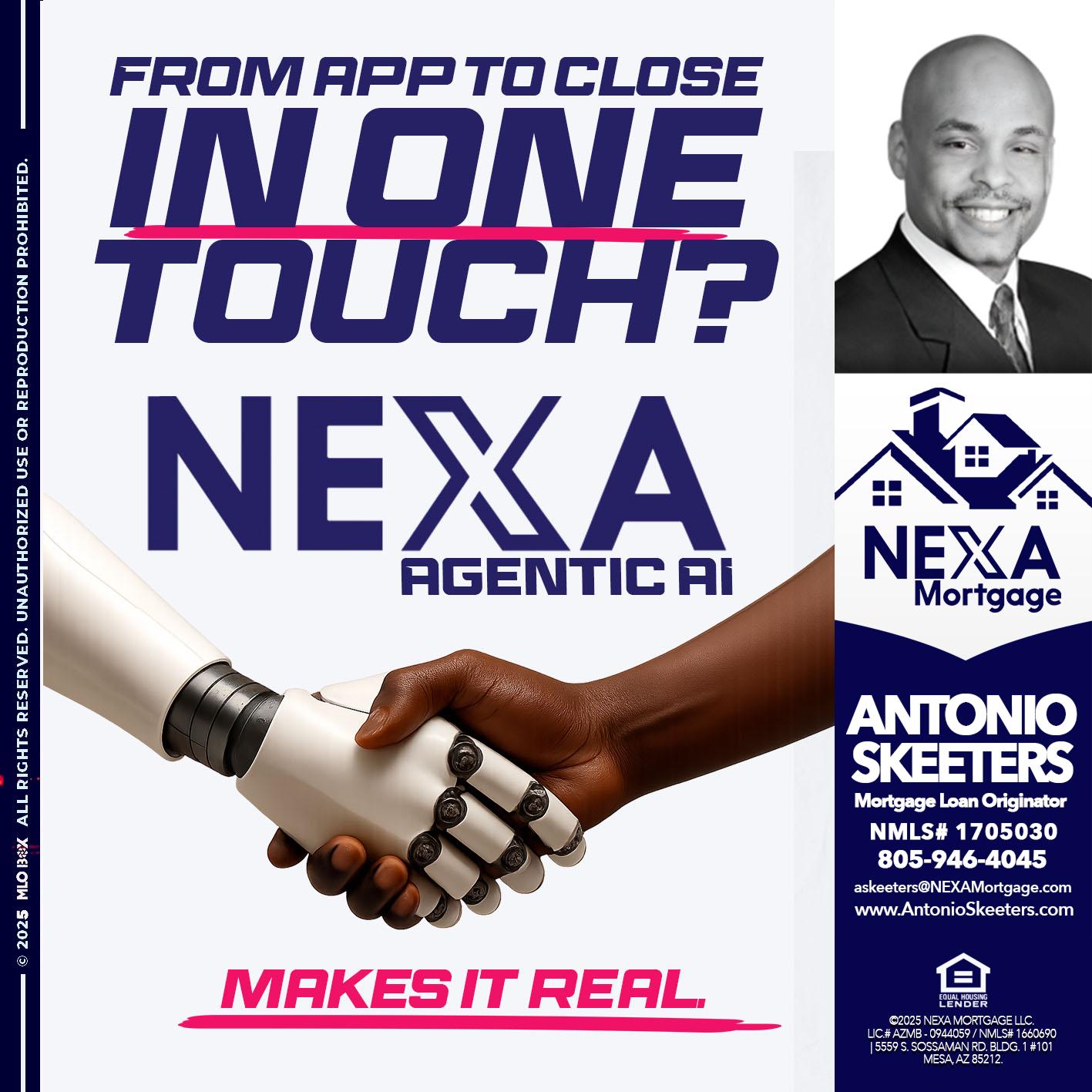 IN ONE TOUCH - Antonio Skeeters -Loan Officer