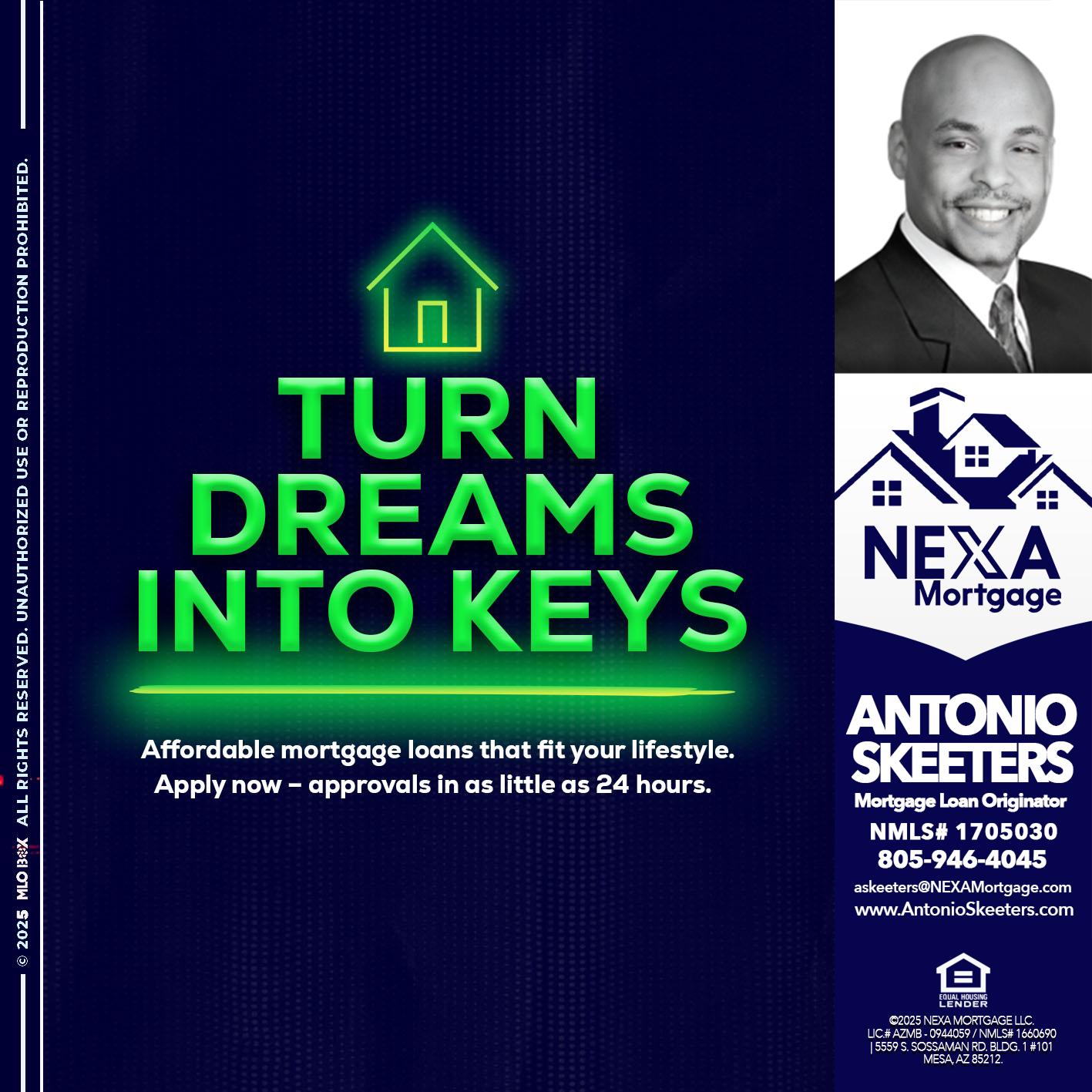 turn dreams - Antonio Skeeters -Loan Officer