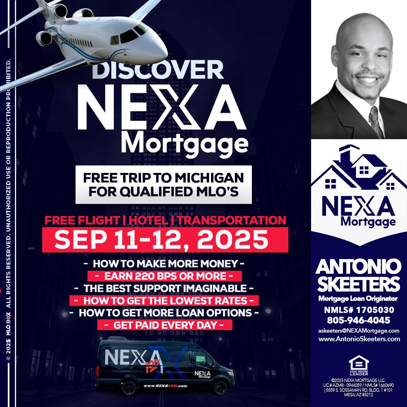 DISCOVER NEXA MORTGAGE - Antonio Skeeters -Loan Officer